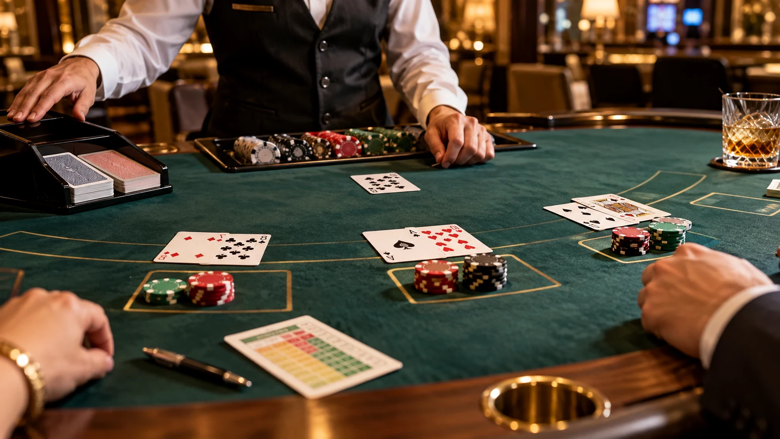High-resolution blackjack table scene for Spanish 21 Rules & Payouts