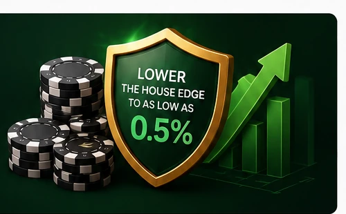 Blackjack strategy shield and chips created for the homepage