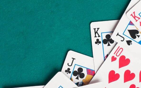 Blackjack card counting illustration with playing cards